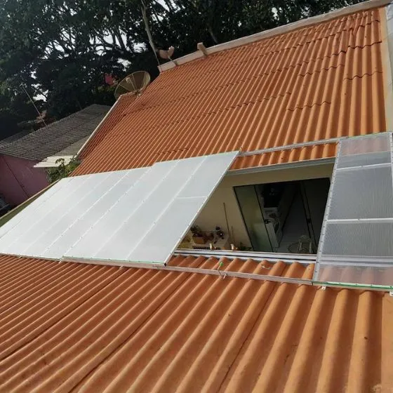 Área gourmet com cobertura retrátil fechada