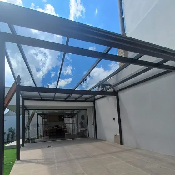 Projeto de cobertura de vidro